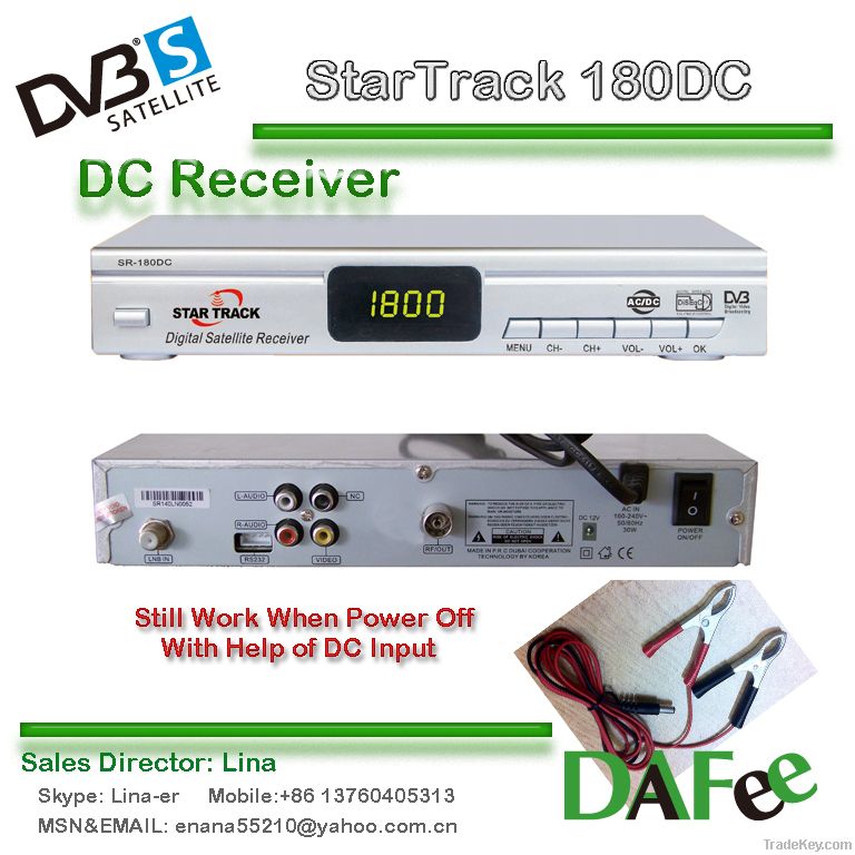 Power Chargable Reveicer. Startrack 140/180DC FTA receiver