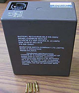 Rechargeable, Nickel Cadmium Military Battery BB590