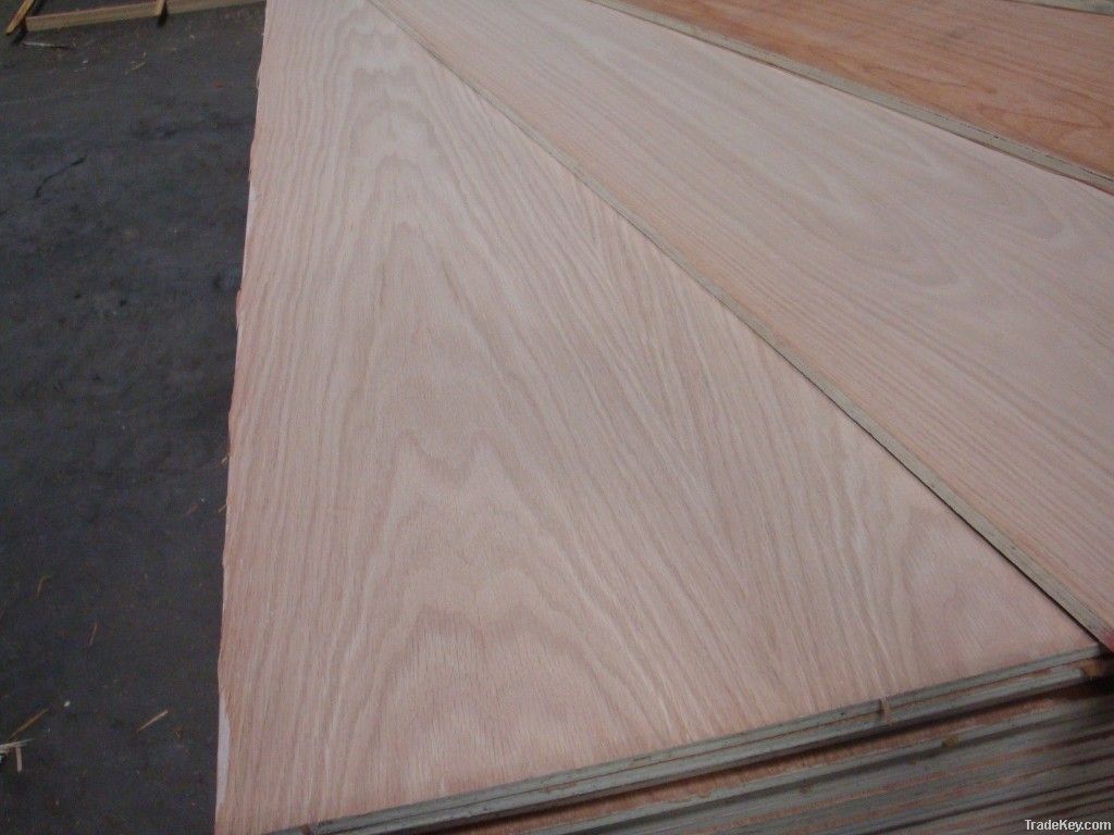 red oak veneer face plywood