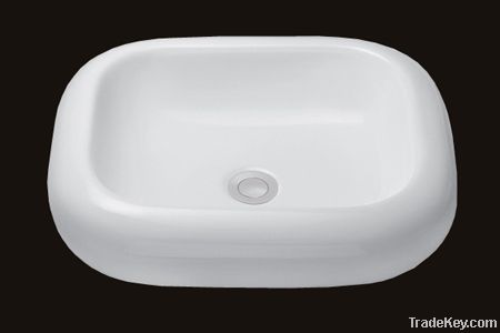 Ceramic bathroom vessel sinks