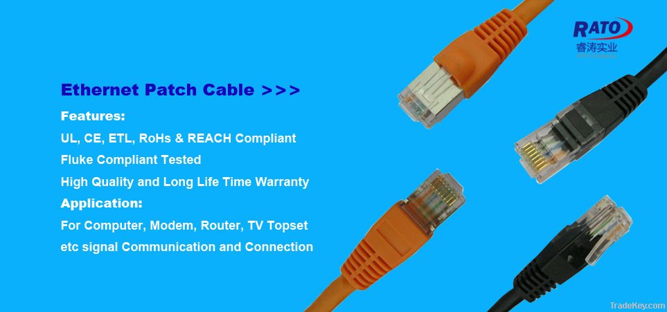 Cat5e, Cat6 &amp; Cat6A Ethernet Patch Cable