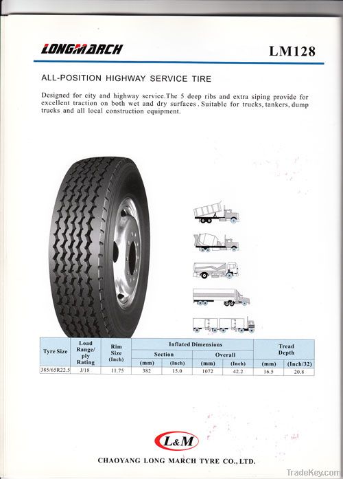 Longmarch truck tyre 315/80R22.5
