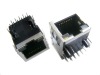 1000base shield RJ45 connector with LEDs