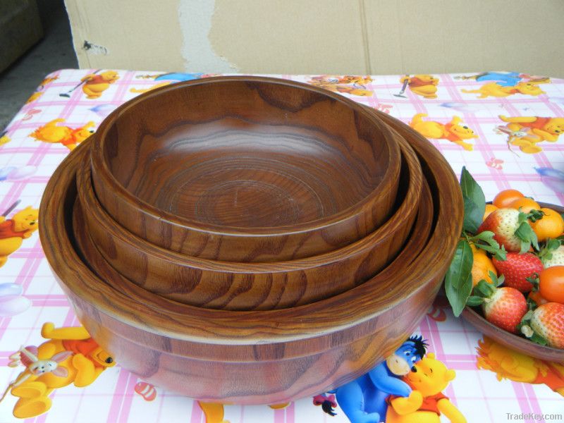 beautiful wooden bowl/restaurant bowl/soup bowl/ wooden salad bowl