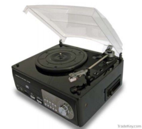 Multi-turntables with CD player, Cassette player, Radio