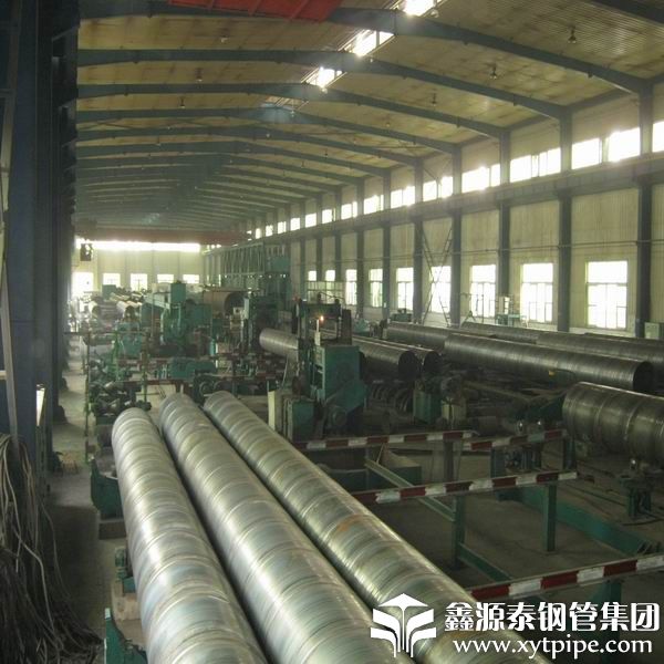 Spiral steel pipe for low-pressure fluid transport service