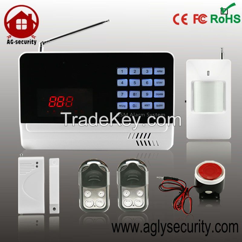 Shenzhen Digital clock display cheaper HOME HOUSE Alarm System with russian voice