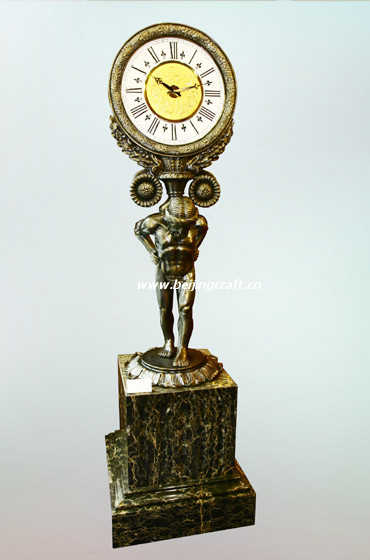 Hot Luxury Antique metal and marble Mission  clock