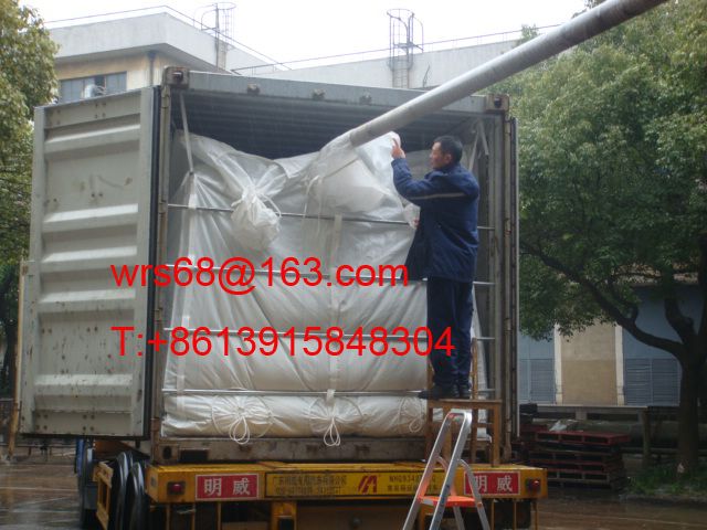 Food grade PP woven dry bulk container liner bag for grains with AIB and BRC certificate