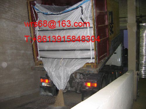 Food grade PP woven dry bulk container liner bag for grains with AIB and BRC certificate