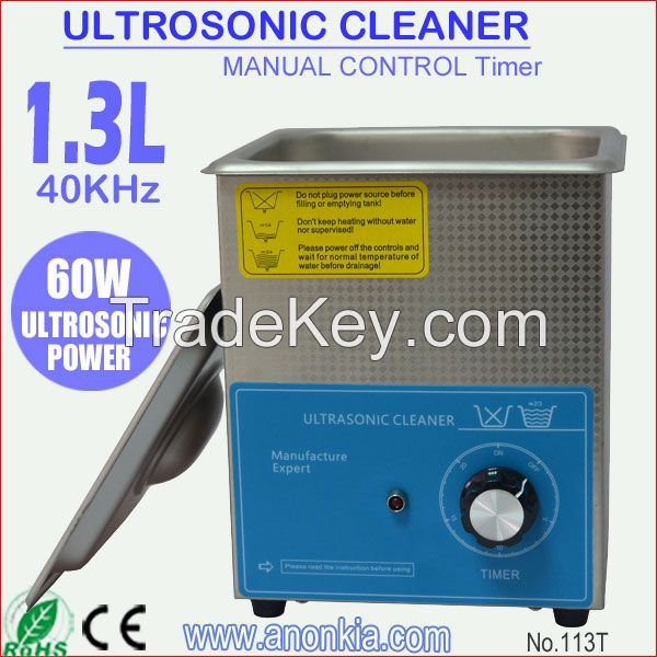 1.3L Liter Portable Ultrasonic Glasses Cleaner for Watches 113T