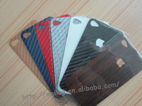 For Iphone4 colorful carbon fiber Screen Skin Cover