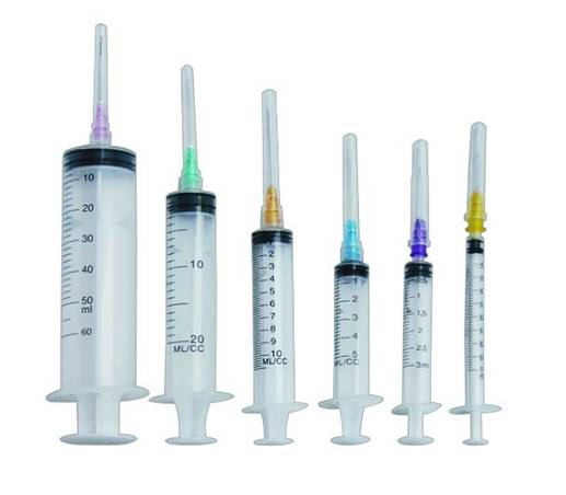 DISPOSABLE SYRINGES WITH NEEDLES