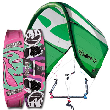 RRD Vision 12m &amp; Poison Camo Kitesurf Package 2011