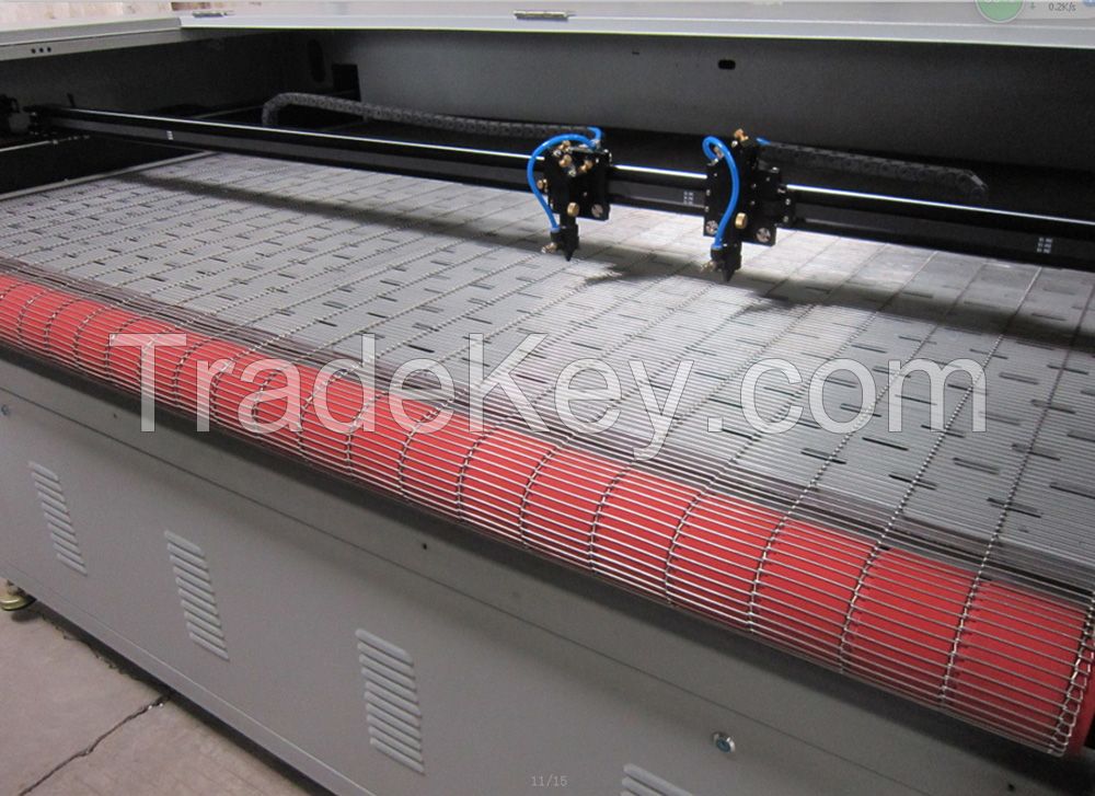1800*1000MM Double Heads 100W Auto Feeding Laser Cutting Machine for Leather and Garment
