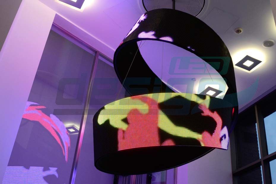 Crossroad LED video Sculpture with DesignLED DigiFLEX P10mm Flexible LED Video Screen Tiles