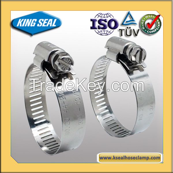 American type Stainless Steel Worm Drive Hose Clamps