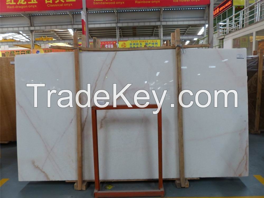 Natural stone pure white onyx marble slab