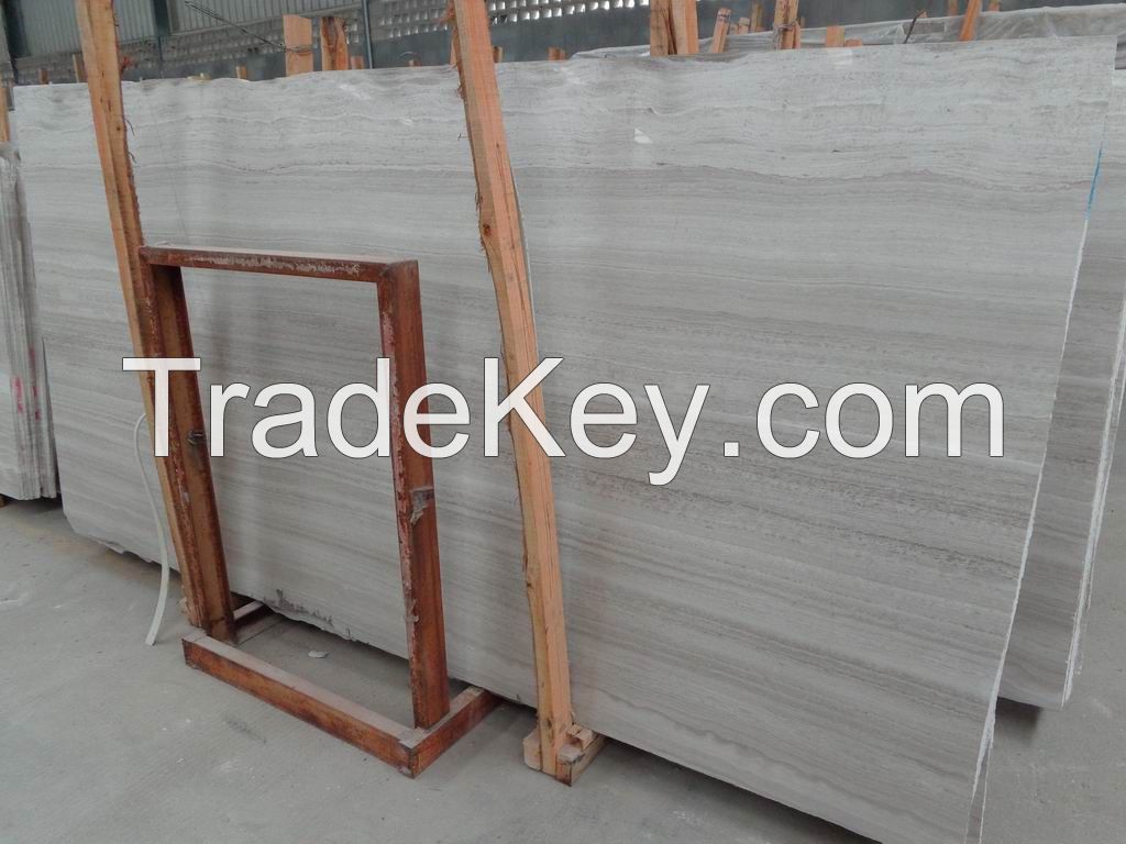 High quality wooden white marble slab