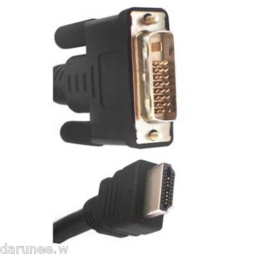 HDMI 19-Pin Male to DVI 24+1(or 18+1) Male