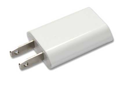 White EU USB Power Adapter Wall Charger For Iphone 4G