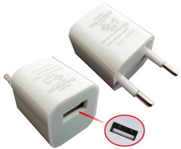 White EU USB Power Adapter Wall Charger For iPad