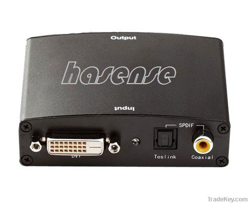 DVI+R L Audio to HDMI Converter