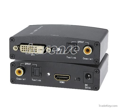 DVI+R L Audio to HDMI Converter
