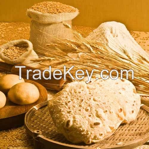 wheat flour / chakki atta / durum semolina / semolina / chickpeas flour / rice flakes / Gluten free flour / Chakki atta with Omega3