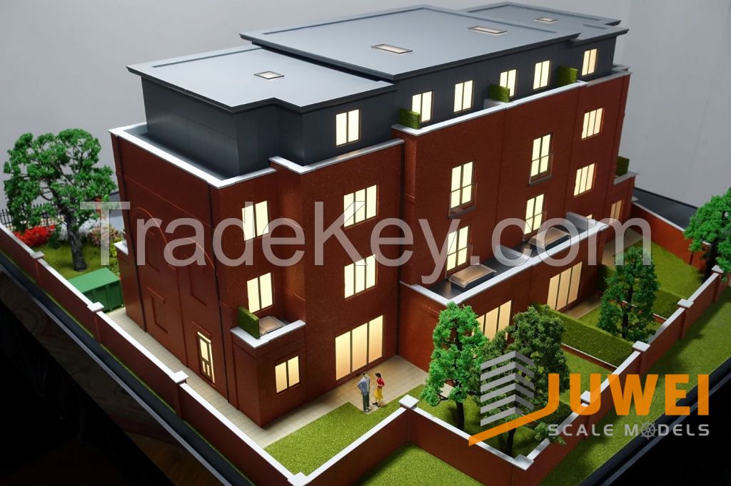 Villa House Scale Model with Lighting (JW-23)