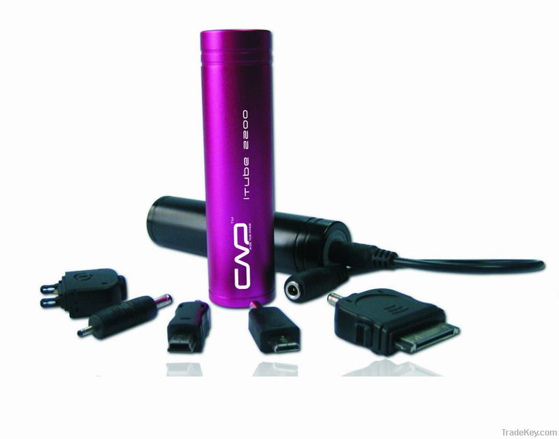 Branded Portable Battery Charger, with capacity of 2200mAh
