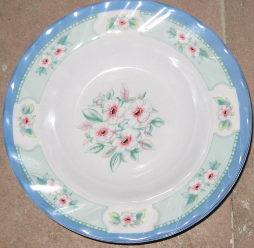 Melamine plate with different designs