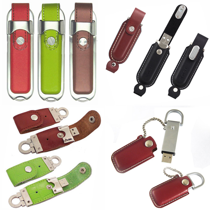 wholesale OEM leather USB flash drive with best quality