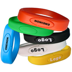 OEM wholesale rubber bracelet USB flash drive
