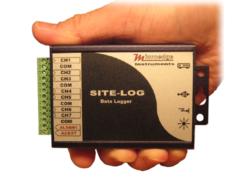 8-channel thermistor data logger