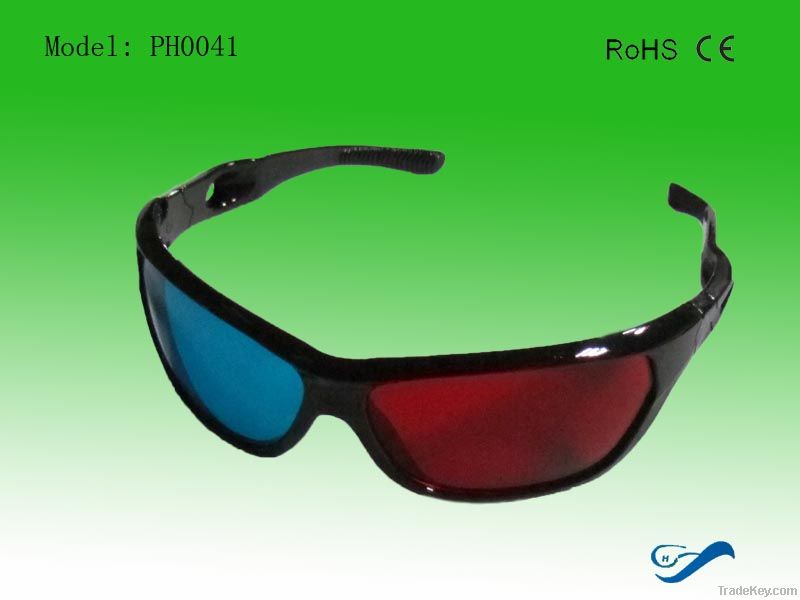 Plastic 3D glasses red cyan/blue