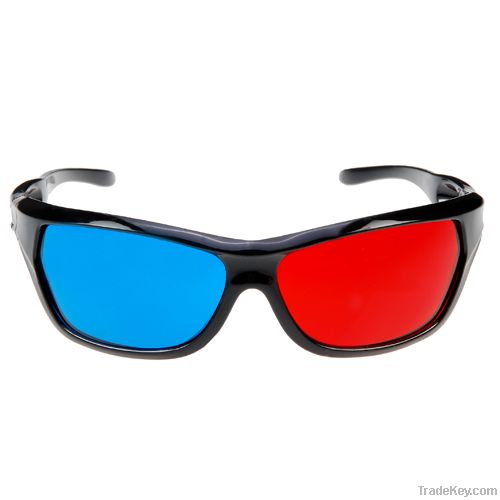 Plastic 3D glasses red cyan/blue