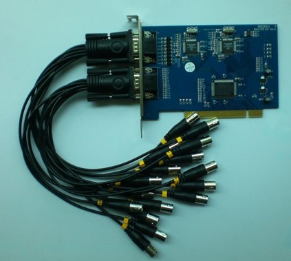 8ch/16ch video/ audio in network built-in DDNS DVR card