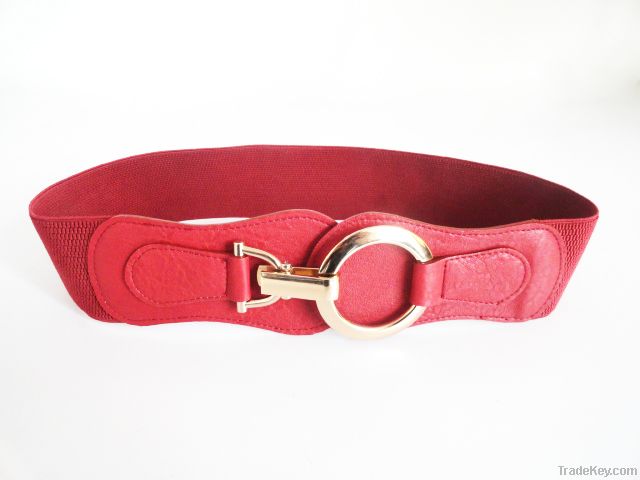 mens womens elastic braided leather belt for fashion