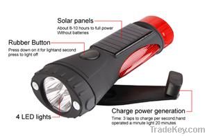 solar LED flashlight