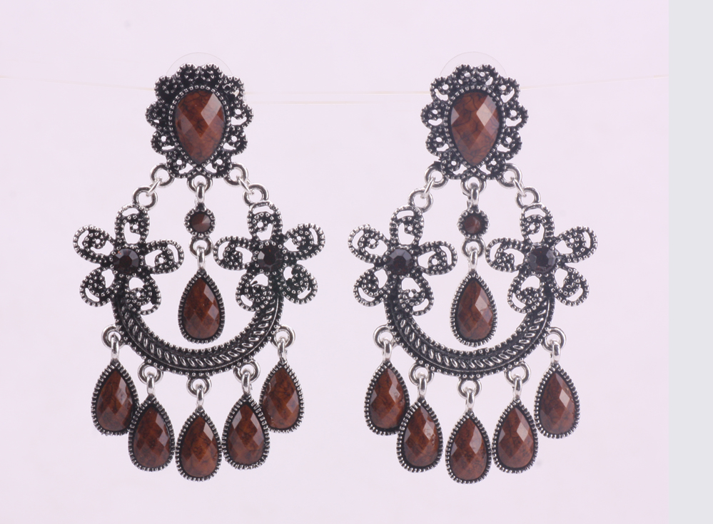crystal chandelier earrings silver