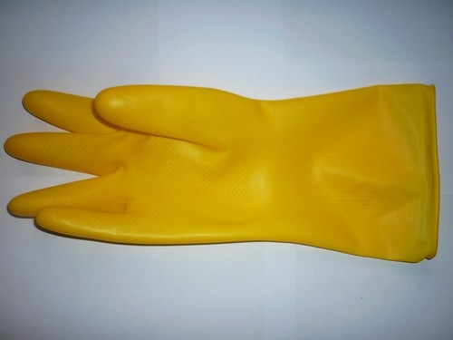 thicken household latex glove yellow