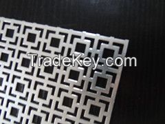 Solid aluminum perforated metal sheet for decoration