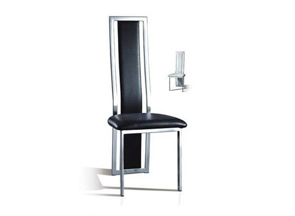 contemporary chrome and leather dining chair XYC-102