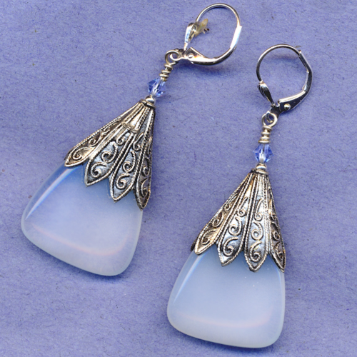 Opal Ice Vintage Earrings