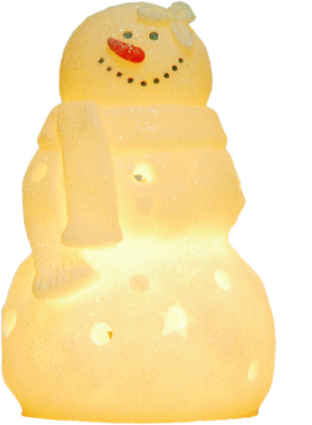 18cm scented snowman head lamp with C7 bulb