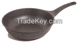 Blue marble Heat- Prevention Frying Pan