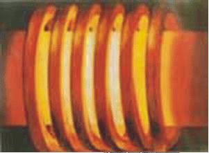 Expatiated medium frequency induction heating