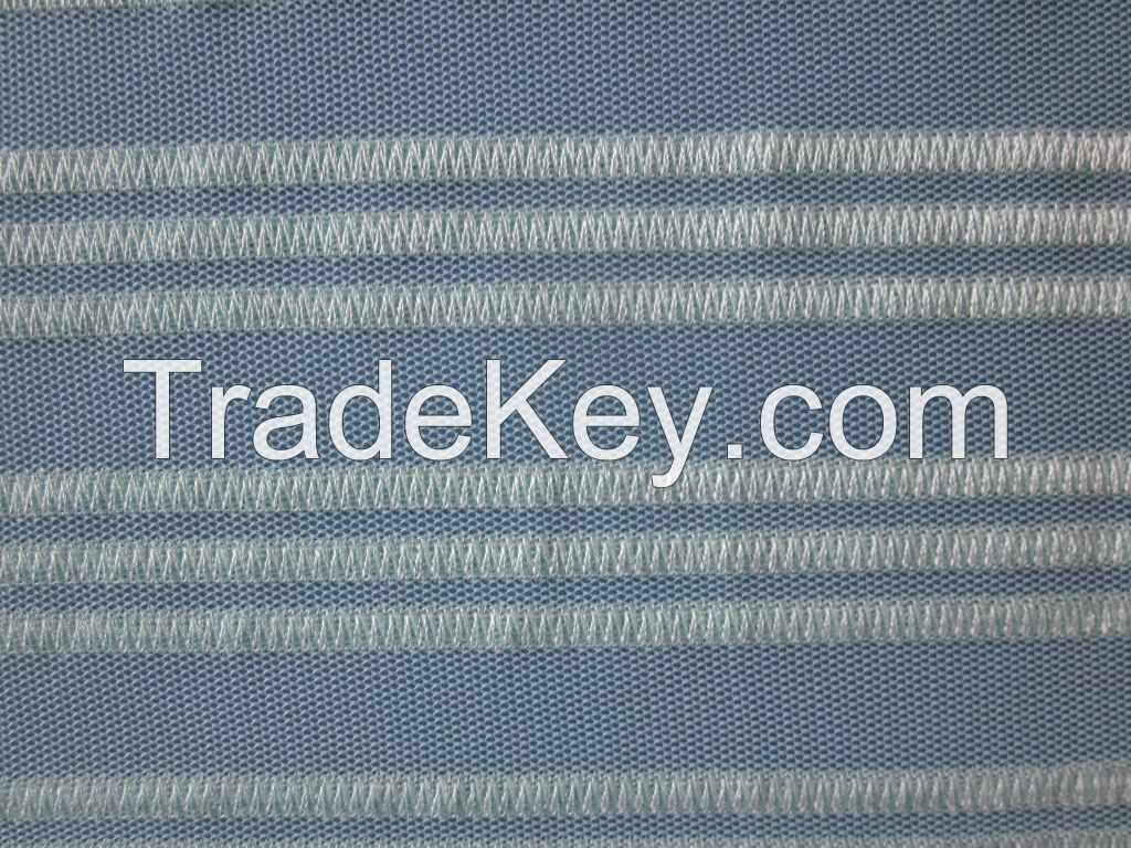 polyester warp knitted stripe mesh fabric for dress