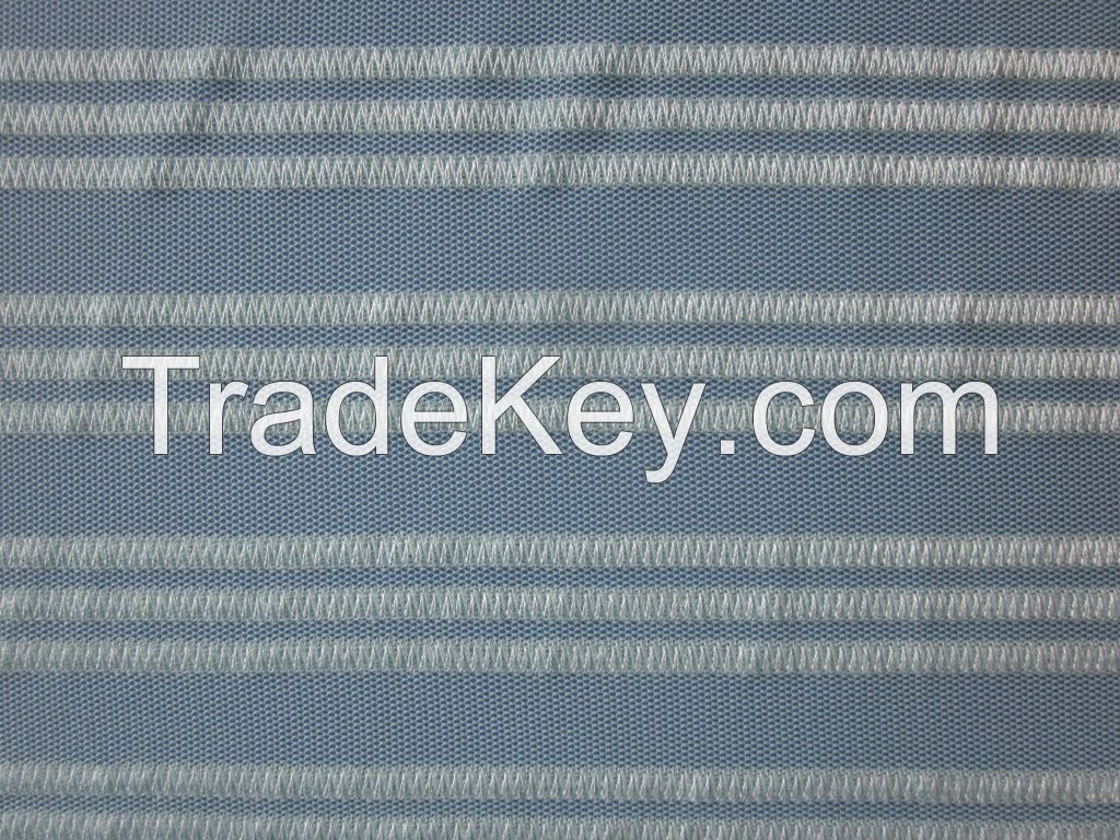 polyester warp knitted stripe mesh fabric for dress